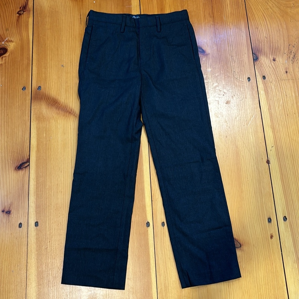CREWCUTS 8 Charcoal 100% Wool Dress Pants Adjustable Waistband